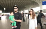 Dheeraj Dhoopar with wife Vinny and son Zyan leaving for Goa, Spotted at Mumbai Airport