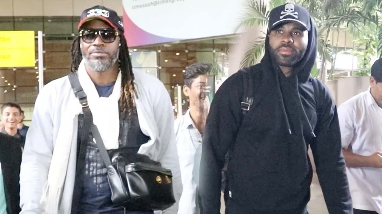 Chris Gayle and Jason Derulo spotted at Mumbai Airport | Shudh Manoranjan